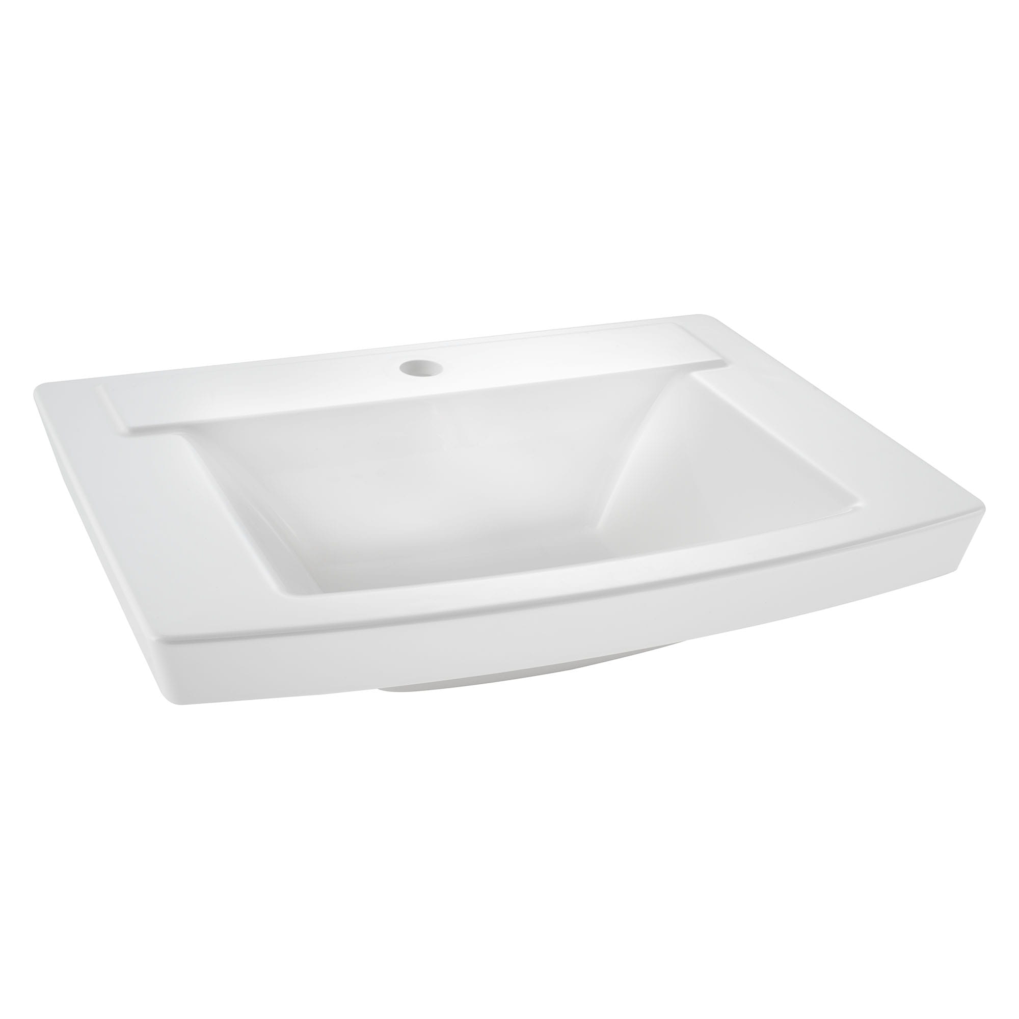 Townsend 24 x 18 Inch Above Counter Sink With Center Hole Only WHITE